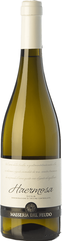 13,95 € Kostenloser Versand | Weißwein Masseria del Feudo Haermosa I.G.T. Terre Siciliane Sizilien Italien Chardonnay Flasche 75 cl