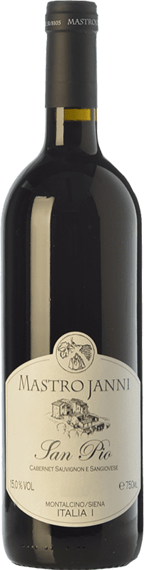 51,95 € Бесплатная доставка | Красное вино Mastrojanni San Pio I.G.T. Toscana Тоскана Италия Cabernet Sauvignon, Sangiovese бутылка 75 cl
