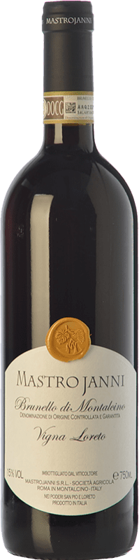 113,95 € Kostenloser Versand | Rotwein Mastrojanni Vigna Loreto D.O.C.G. Brunello di Montalcino Toskana Italien Sangiovese Flasche 75 cl