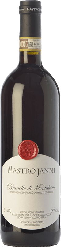 69,95 € Spedizione Gratuita | Vino rosso Mastrojanni D.O.C.G. Brunello di Montalcino Toscana Italia Sangiovese Bottiglia 75 cl