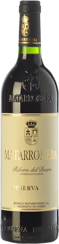 52,95 € Envio grátis | Vinho tinto Matarromera Reserva D.O. Ribera del Duero Castela e Leão Espanha Tempranillo Garrafa 75 cl