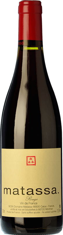 33,95 € Бесплатная доставка | Красное вино Matassa Rouge Резерв I.G.P. Vin de Pays Côtes Catalanes Лангедок-Руссильон Франция Carignan бутылка 75 cl