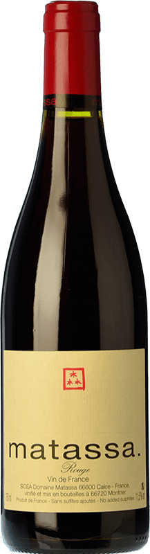 35,95 € Envio grátis | Vinho tinto Domaine Matassa Rouge Reserva I.G.P. Vin de Pays Côtes Catalanes Languedoque-Rossilhão França Carignan Garrafa 75 cl