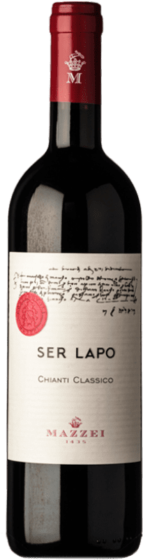 25,95 € Free Shipping | Red wine Mazzei Ser Lapo Riserva Privata Reserve D.O.C.G. Chianti Classico Tuscany Italy Merlot, Cabernet Sauvignon, Sangiovese Bottle 75 cl