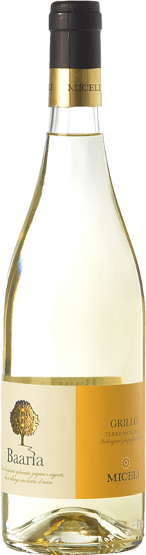 7,95 € Kostenloser Versand | Weißwein Miceli Baaria I.G.T. Terre Siciliane Sizilien Italien Grillo Flasche 75 cl