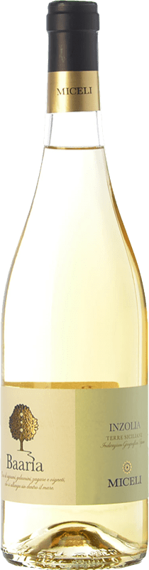 9,95 € Envio grátis | Vinho Branco Miceli Baaria Inzolia I.G.T. Terre Siciliane Sicília Itália Inzolia 75 cl