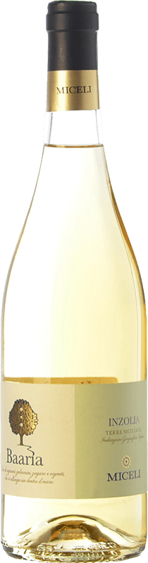 9,95 € Kostenloser Versand | Weißwein Miceli Baaria Inzolia I.G.T. Terre Siciliane Sizilien Italien Insolia Flasche 75 cl