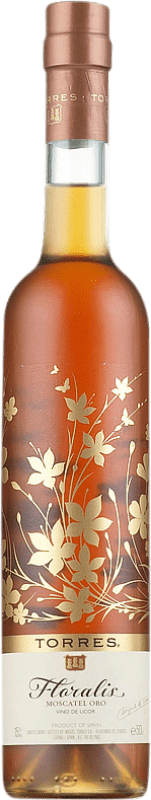 9,95 € Envio grátis | Vinho doce Torres Floralis Moscatel Oro Espanha Mascate de Alexandria Garrafa Medium 50 cl