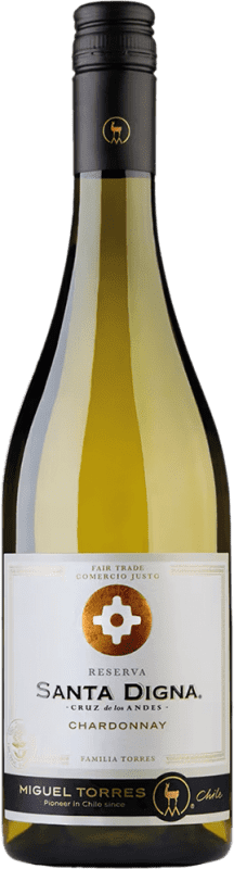 10,95 € Free Shipping | White Wine Miguel Torres Santa Digna I.G. Valle Central Central Valley Chile Chardonnay Bottle 75 cl