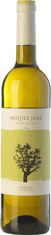 7,95 € Spedizione Gratuita | Vino bianco Miquel Jané Baltana Blanc Crianza D.O. Penedès Catalogna Spagna Macabeo, Sauvignon Bianca, Parellada Bottiglia 75 cl