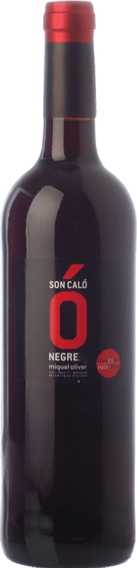 14,95 € 免费送货 | 红酒 Miquel Oliver Son Caló Negre 年轻的 D.O. Pla i Llevant 巴利阿里群岛 西班牙 Callet, Fogoneu 瓶子 75 cl