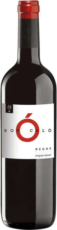 9,95 € Kostenloser Versand | Rotwein Miquel Oliver Son Caló Negre Jung D.O. Pla i Llevant Balearen Spanien Callet, Fogoneu Flasche 75 cl