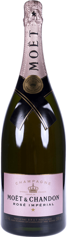 159,95 € Free Shipping | Rosé Sparkling Wine Moët & Chandon Impérial Brut Rosé A.O.C. Champagne Champagne France Chardonnay, Pinot Meunier Magnum Bottle 1,5 L