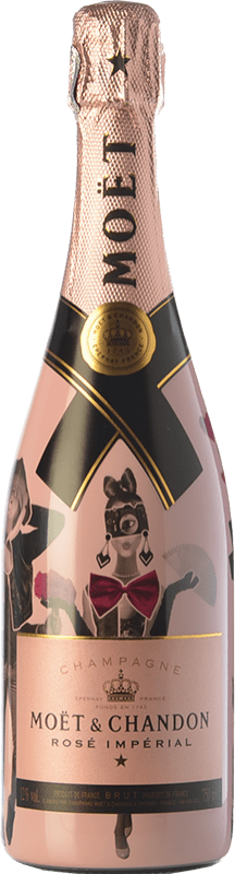 184,95 € Free Shipping | Rosé sparkling Moët & Chandon Rosé Impérial Unconventional Love A.O.C. Champagne Champagne France Pinot Black, Chardonnay, Pinot Meunier Bottle 75 cl