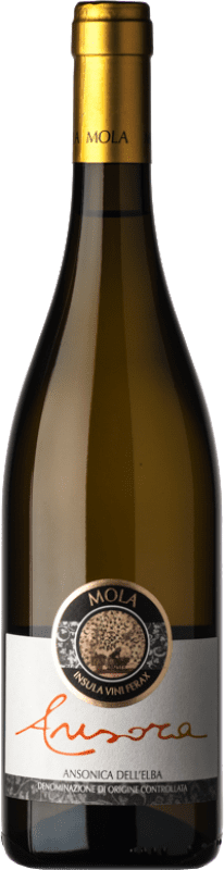 14,95 € Envío gratis | Vino Blanco Mola Ansonica Ansora D.O.C. Elba Toscana Italia Malvasía, Ansonica, Procanico 75 cl