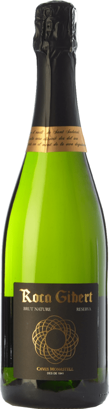 9,95 € Envio grátis | Espumante branco Monastell Roca Gibert Brut Nature Reserva D.O. Cava Catalunha Espanha Macabeo, Xarel·lo, Parellada Garrafa 75 cl