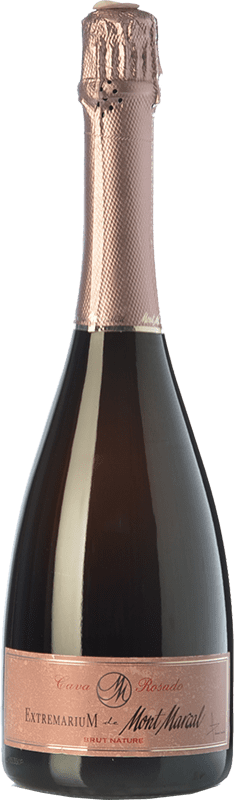 16,95 € Kostenloser Versand | Rosé Sekt Mont Marçal Extremarium Brut Natur Jung D.O. Cava Katalonien Spanien Spätburgunder Flasche 75 cl