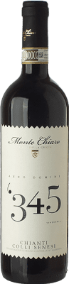 9,95 € Free Shipping | Red wine Monte Chiaro Anno Domini '345 Colli Senesi D.O.C.G. Chianti Tuscany Italy Sangiovese, Malvasia Black, Colorino, Canaiolo, Foglia Tonda, Barsaglina Bottle 75 cl