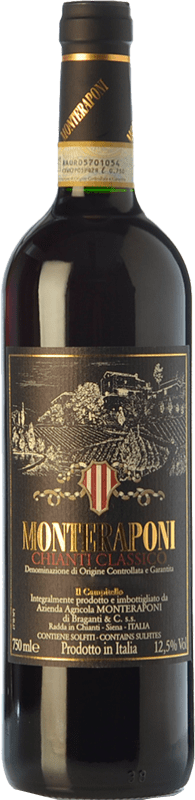 74,95 € Free Shipping | Red wine Monteraponi Campitello Riserva Reserva D.O.C.G. Chianti Classico Tuscany Italy Sangiovese, Colorino, Canaiolo Bottle 75 cl