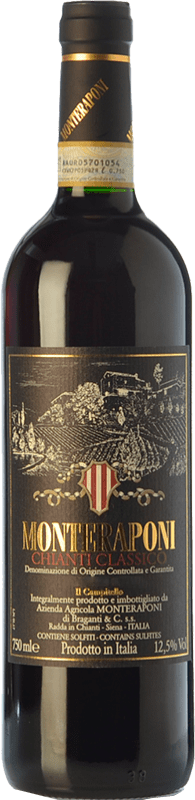 49,95 € Free Shipping | Red wine Monteraponi Campitello Riserva Reserve D.O.C.G. Chianti Classico Tuscany Italy Sangiovese, Colorino, Canaiolo Bottle 75 cl