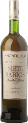 26,95 € Бесплатная доставка | Крепленое вино Moreno Amontillado Siete Sabios D.O. Montilla-Moriles Андалусия Испания Pedro Ximénez бутылка 75 cl
