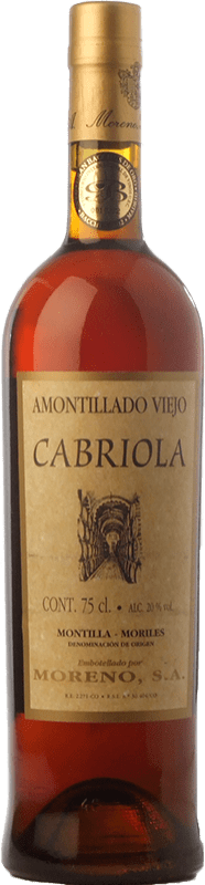99,95 € Envio grátis | Vinho fortificado Moreno Amontillado Viejo Cabriola D.O. Montilla-Moriles Andaluzia Espanha Pedro Ximénez Garrafa 75 cl