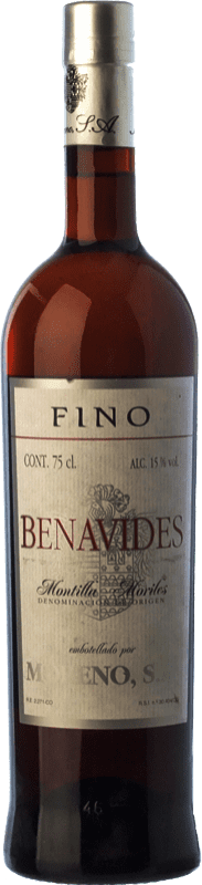 6,95 € Бесплатная доставка | Крепленое вино Moreno Fino Benavides D.O. Montilla-Moriles Андалусия Испания Pedro Ximénez бутылка 75 cl