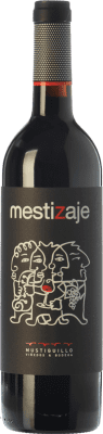 14,95 € 免费送货 | 红酒 Mustiguillo Mestizaje 年轻的 D.O.P. Vino de Pago El Terrerazo 巴伦西亚社区 西班牙 Tempranillo, Merlot, Grenache, Cabernet Sauvignon, Bobal 瓶子 75 cl