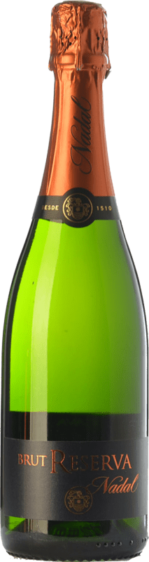 9,95 € Spedizione Gratuita | Spumante bianco Nadal Brut Riserva D.O. Cava Catalogna Spagna Macabeo, Xarel·lo, Parellada Bottiglia 75 cl