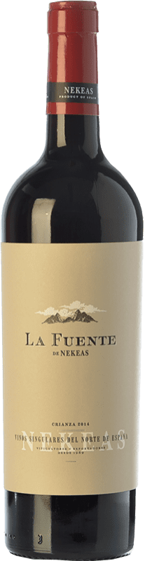 7,95 € Free Shipping | Red wine Nekeas La Fuente Aged D.O. Navarra Navarre Spain Tempranillo, Merlot, Cabernet Sauvignon Bottle 75 cl