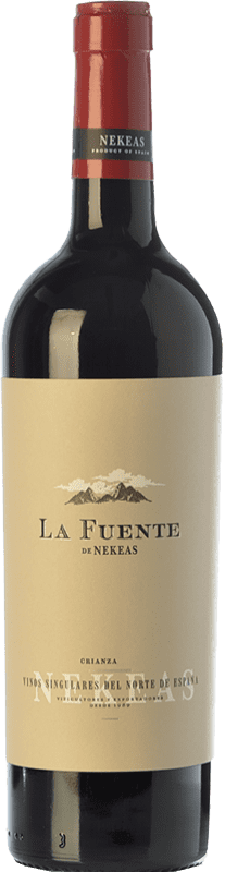 7,95 € Spedizione Gratuita | Vino rosso Nekeas La Fuente Crianza D.O. Navarra Navarra Spagna Tempranillo, Merlot, Cabernet Sauvignon Bottiglia 75 cl