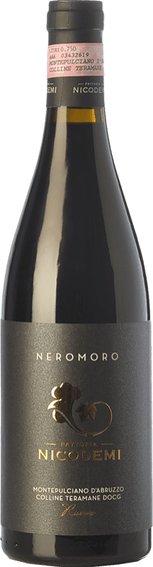 34,95 € Free Shipping | Red Wine Nicodemi Neromoro Colline Teramane Reserve — Aged D.O.C. Montepulciano d'Abruzzo Abruzzo Italy Montepulciano Eco — Organic Bottle 75 cl