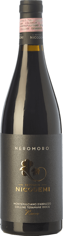 33,95 € Free Shipping | Red wine Nicodemi Neromoro Reserve D.O.C.G. Montepulciano d'Abruzzo Colline Teramane Abruzzo Italy Montepulciano Bottle 75 cl