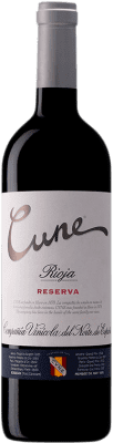 32,95 € Spedizione Gratuita | Vino rosso Norte de España - CVNE Cune Riserva D.O.Ca. Rioja La Rioja Spagna Tempranillo, Grenache, Graciano, Mazuelo Bottiglia Magnum 1,5 L