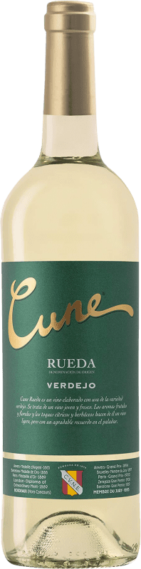 7,95 € Spedizione Gratuita | Vino bianco Norte de España - CVNE Cune D.O. Rueda Castilla y León Spagna Verdejo Bottiglia 75 cl