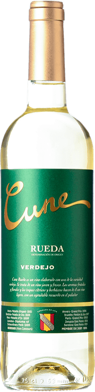 7,95 € Spedizione Gratuita | Vino Bianco Norte de España - CVNE Cune D.O. Rueda Castilla y León Spagna Verdejo 75 cl
