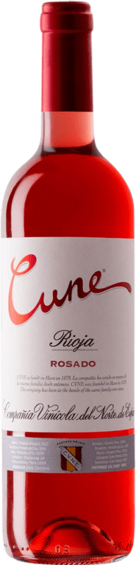 7,95 € Envio grátis | Vinho rosé Norte de España - CVNE Cune Jovem D.O.Ca. Rioja La Rioja Espanha Tempranillo Garrafa 75 cl