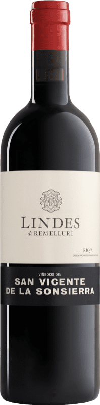 21,95 € Бесплатная доставка | Красное вино Ntra. Sra. de Remelluri Lindes Viñedos de San Vicente Crianza — Крианса D.O.Ca. Rioja Ла-Риоха Испания Tempranillo — Темпранильо, Garnacha — Гренаш, Graciano — Грасиано Бутылка 75 cl