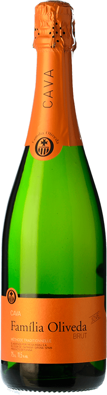 7,95 € 送料無料 | 白スパークリングワイン Oliveda Família Jove Brut 若い D.O. Cava カタロニア スペイン Macabeo, Xarel·lo, Parellada ボトル 75 cl