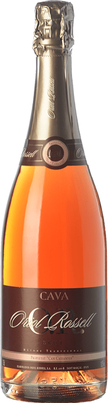 18,95 € Kostenloser Versand | Rosé Sekt Oriol Rossell Brut — Herb Reserve — Gereift D.O. Cava Katalonien Spanien Trepat Flasche 75 cl