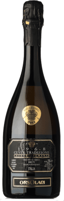 32,95 € Kostenloser Versand | Weißer Sekt Orsolani Etichetta Nera Traditionell, Cuvée D.O.C.G. Erbaluce di Caluso Piemont Italien Erbaluce Flasche 75 cl