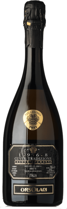 32,95 € Envoi gratuit | Vin Mousseux Blanc Orsolani Etichetta Nera Traditionnelle, Cuvée D.O.C.G. Erbaluce di Caluso Piémont Italie Erbaluce Bouteille 75 cl