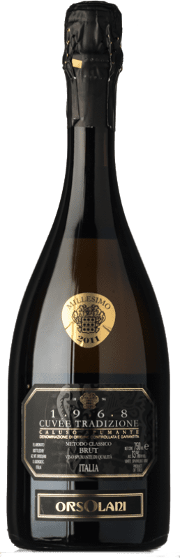 32,95 € Free Shipping | White sparkling Orsolani Cuvée Tradizione Etichetta Nera D.O.C.G. Erbaluce di Caluso Piemonte Italy Erbaluce Bottle 75 cl