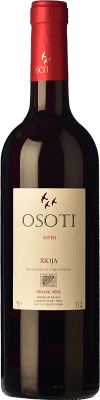 8,95 € Kostenloser Versand | Rotwein Osoti Jung D.O.Ca. Rioja La Rioja Spanien Tempranillo, Grenache Eco Biologisch Flasche 75 cl
