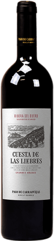 187,95 € 免费送货 | 红酒 Pago de Carraovejas Cuesta de las Liebres 岁 D.O. Ribera del Duero 卡斯蒂利亚莱昂 西班牙 Tempranillo 瓶子 75 cl