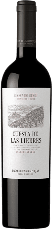 165,95 € 免费送货 | 红酒 Pago de Carraovejas Cuesta de las Liebres 岁 D.O. Ribera del Duero 卡斯蒂利亚莱昂 西班牙 Tempranillo 瓶子 75 cl