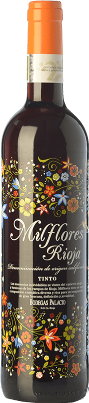 7,95 € Free Shipping | Red wine Palacio Milflores Young D.O.Ca. Rioja The Rioja Spain Tempranillo Bottle 75 cl
