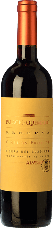 18,95 € 免费送货 | 红葡萄酒 Palacio Quemado 珍藏 D.O. Ribera del Guadiana 埃斯特雷马杜拉 西班牙 Tempranillo — 丹魄, Cabernet Sauvignon — 赤霞珠 75 cl