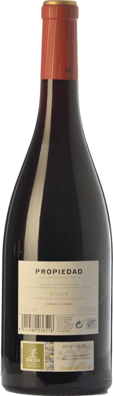 36,95 € Free Shipping | Red wine Palacios Remondo Propiedad Crianza D.O.Ca. Rioja The Rioja Spain Grenache Bottle 75 cl