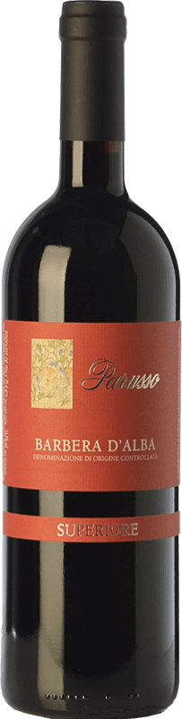 42,95 € Spedizione Gratuita | Vino Rosso Parusso Superiore D.O.C. Barbera d'Alba Piemonte Italia Barbera 75 cl